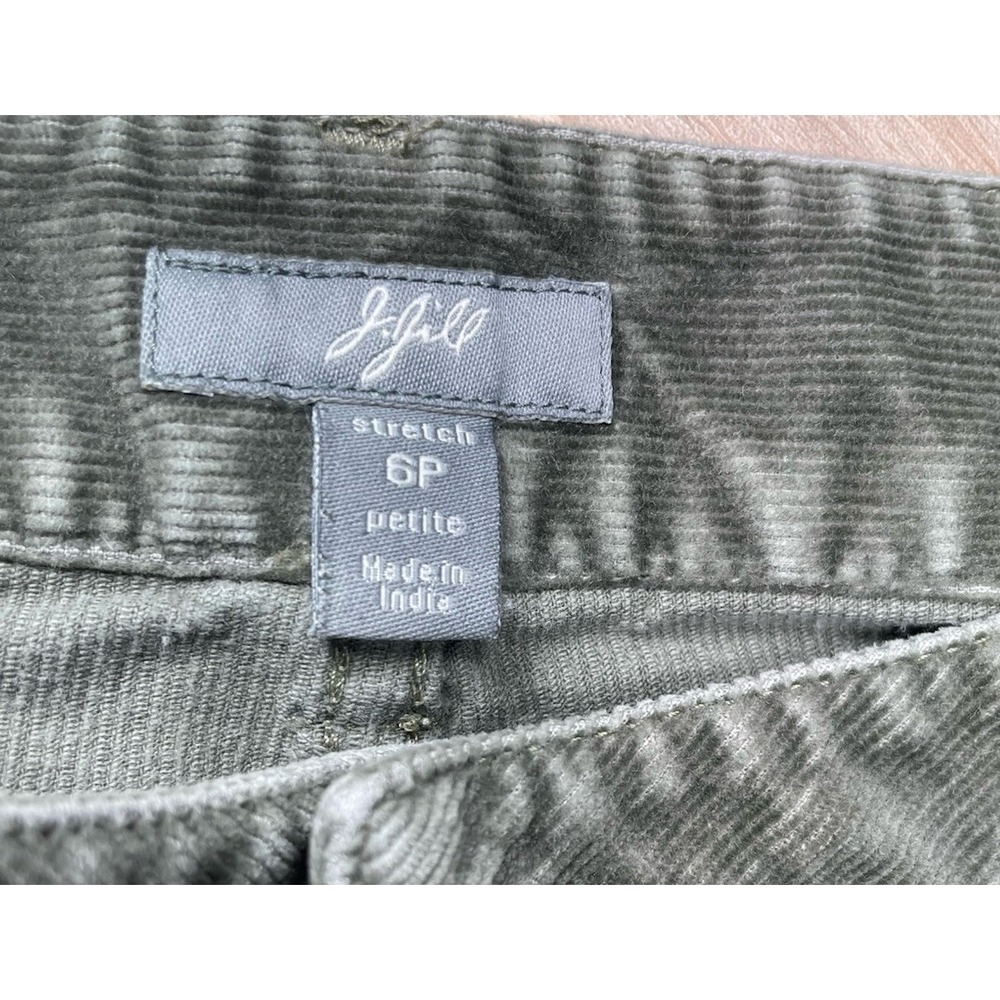 J Jill Olive Green Corduroy Pants Womens 6P Wide Leg High Rise Stretch - Picture 2 of 10